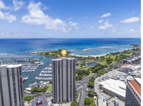 Aerial ocean view