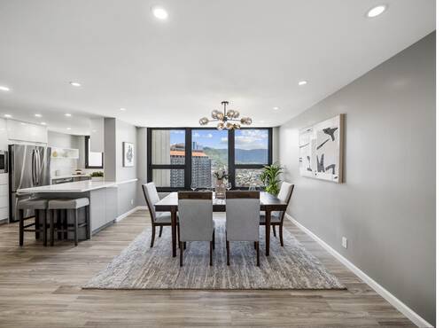 Open kitchen and dining