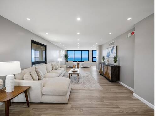 Living room with sectional sofa
