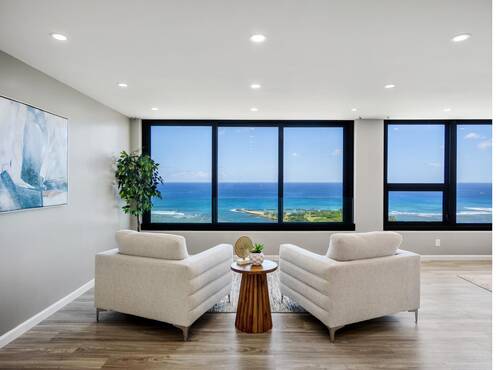 Living area with armchairs
