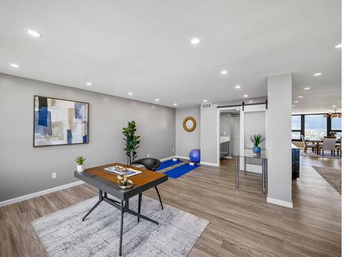 Open living and dining flow