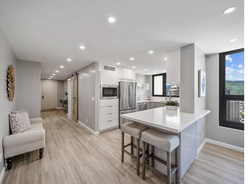 Kitchen island view