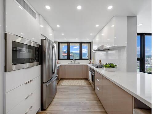 Kitchen appliances and cabinetry