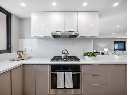 Kitchen range and hood