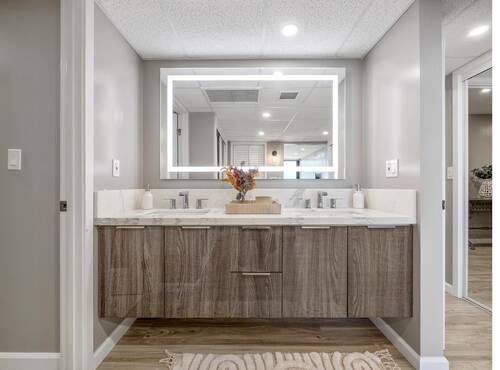 Bathroom vanity with mirror